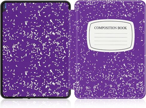 TNP Case for All New Kindle 10th Generation Gen 2019 Release - Will Not Fit Kindle Paperwhite or Oasis, Smart Cover with Auto Sleep & Wake for Amazon 6" Display E-Reader (Composition Book Purple) in Saudi Arabia