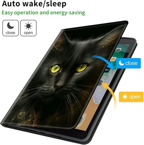 حافظة لجهاز Kindle Scribe لجهاز Kindle Scribe مقاس 10.2 بوصة، غطاء ذكي خفيف الوزن من جلد البولي يوريثان مع حافظة نوم تلقائية لجهاز Kindle Scribe 2022 - Galaxy Cat والفراشة in Kuwait