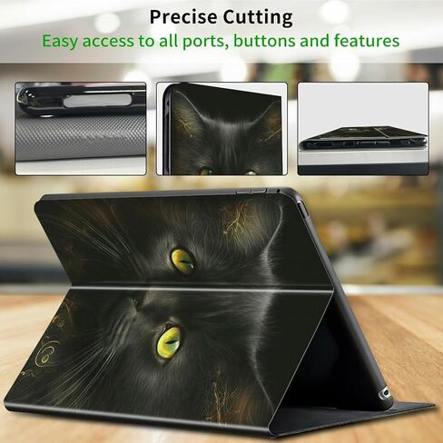 حافظة لجهاز Kindle Scribe لجهاز Kindle Scribe مقاس 10.2 بوصة، غطاء ذكي خفيف الوزن من جلد البولي يوريثان مع حافظة نوم تلقائية لجهاز Kindle Scribe 2022 - Galaxy Cat والفراشة in Kuwait