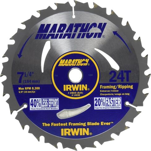 Irwin Tools 1873887 Marathon Carbide Cordless Circular Saw Blade, 7 1/4-Inch, 2-Pack in Saudi Arabia