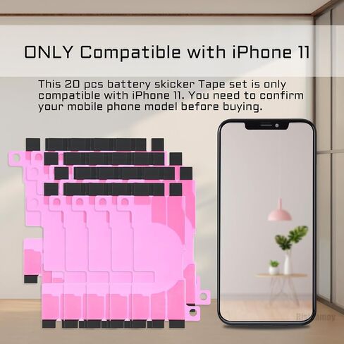 20 PCS for iPhone 11 Pre-Cut Battery Adhesive Double Sided Strips for iPhone11 Inner Anti-Static Battery Glue Tape Sealing Sticker A2172 A2402 A2403 A2404 in Saudi Arabia