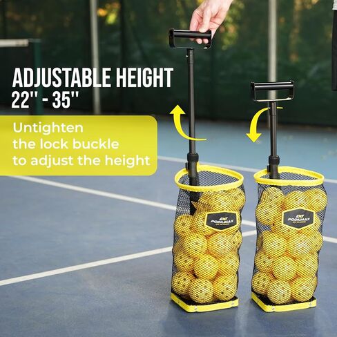 PodiuMax Pickleball Collector، خفيف الوزن ومحمول، مسترد كرة Pickleball Pickup Hopper in Kuwait