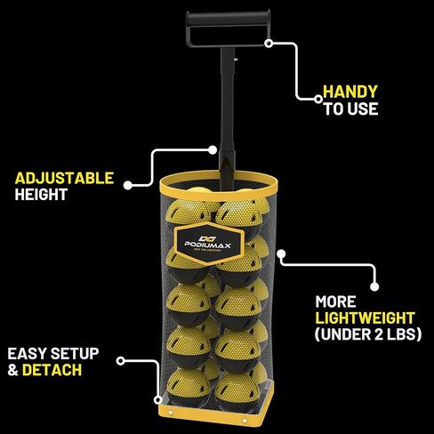 PodiuMax Pickleball Collector، خفيف الوزن ومحمول، مسترد كرة Pickleball Pickup Hopper in Kuwait