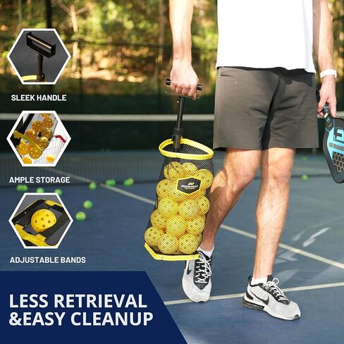 PodiuMax Pickleball Collector، خفيف الوزن ومحمول، مسترد كرة Pickleball Pickup Hopper in Kuwait
