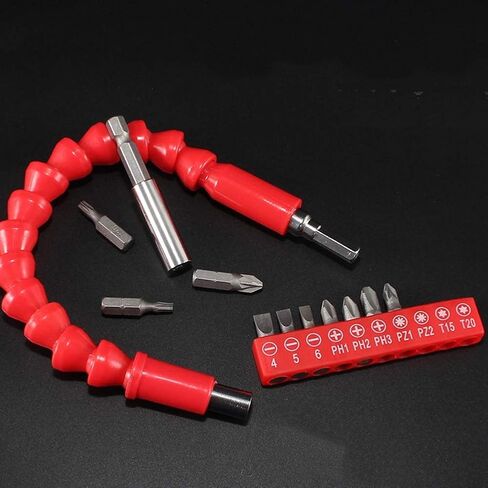 Flexible Extension Shaft Power Hand Tools Kit 12 Pcs Electric Screw Driver Batch Head Set Rod Hex Sockets Bits Usefull in Tight Corner in Saudi Arabia