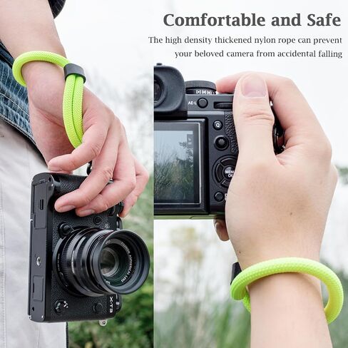 Camera Wrist Strap Rope,Camera Hand Strap Compatible with Fujifilm XT5 XH2S Nikon Z30 Z50 Canon EOS R6 R10 R50 Sony A6700 A6400 A6000 A7C II A7IV DSLR Camera - Dark Green in Kuwait