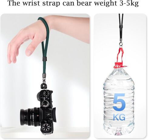 Camera Wrist Strap Rope,Camera Hand Strap Compatible with Fujifilm XT5 XH2S Nikon Z30 Z50 Canon EOS R6 R10 R50 Sony A6700 A6400 A6000 A7C II A7IV DSLR Camera - Dark Green in Kuwait