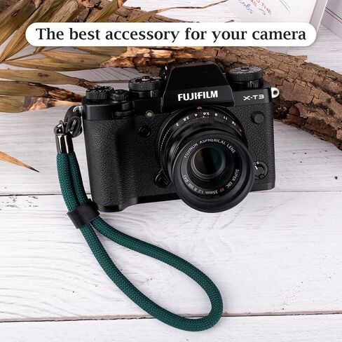Camera Wrist Strap Rope,Camera Hand Strap Compatible with Fujifilm XT5 XH2S Nikon Z30 Z50 Canon EOS R6 R10 R50 Sony A6700 A6400 A6000 A7C II A7IV DSLR Camera - Dark Green in Kuwait