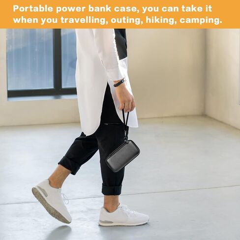 Case Compatible with Anker Portable Charger, 313 Power Bank (for PowerCore Slim 10K) / 523 Power Bank (Slim 10K PD) 10000mAh Battery Pack. 10K Battery Pack Storage Holder Bag (Box Only)- Black in Saudi Arabia