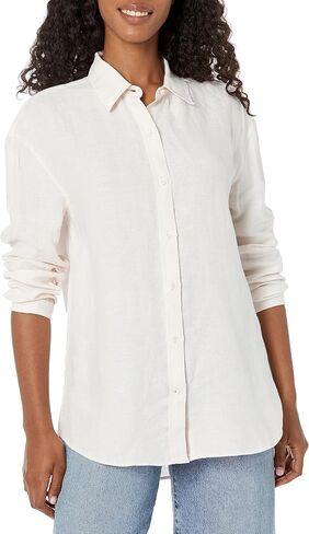 Club Monaco Women's Long Sleeve Linen Shirt in Saudi Arabia