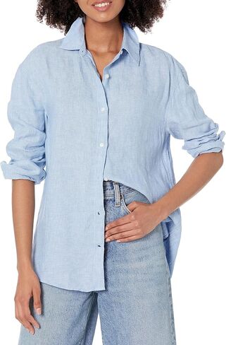 Club Monaco Women's Long Sleeve Linen Shirt in Saudi Arabia