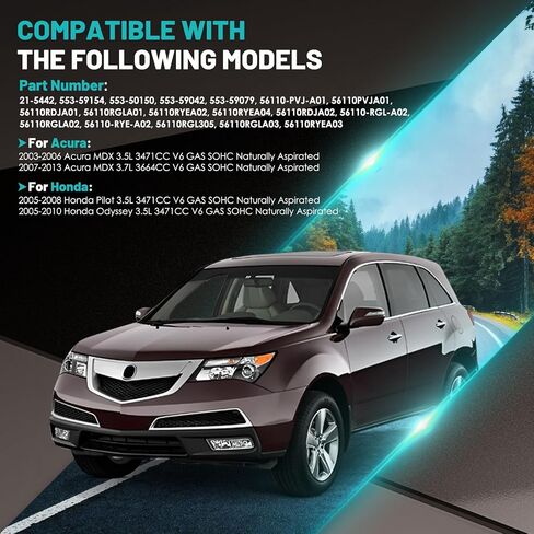 مضخة توجيه كهربائية 21-5442 مع بكرة تناسب 2005-2008 لسيارة Honda Pilot 3.5L، 2005-2010 لسيارة Honda Odyssey 3.5L، 2003-2006 لـ Acura MDX 3.5L، 2007-2013 لمضخة مساعدة الطاقة Acura MDX 3.7L in Saudi Arabia