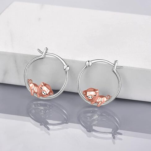 ONEFINITY Pig Necklace/Earrings 925 Sterling Silver Origami Pig Necklace/Earrings for Women in Kuwait
