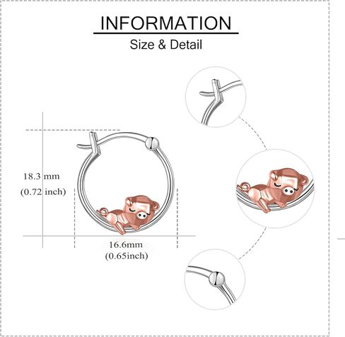 ONEFINITY Pig Necklace/Earrings 925 Sterling Silver Origami Pig Necklace/Earrings for Women in Kuwait