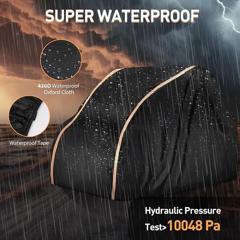 UTV Cover, 2-3 Seaters, Large 130" x 58" x 70", Waterproof 420D Heavy Duty Outdoor Storage Cover, Compatible with Most UTV Models, UTV Accessories, All-Weather in Saudi Arabia
