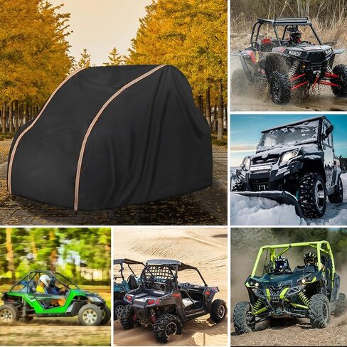 UTV Cover, 2-3 Seaters, Large 130" x 58" x 70", Waterproof 420D Heavy Duty Outdoor Storage Cover, Compatible with Most UTV Models, UTV Accessories, All-Weather in Saudi Arabia