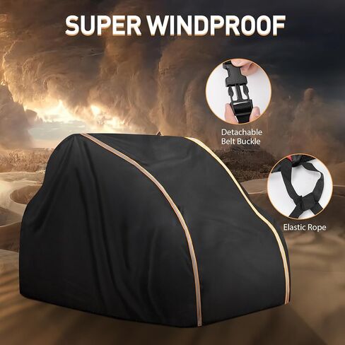 UTV Cover, 2-3 Seaters, Large 130" x 58" x 70", Waterproof 420D Heavy Duty Outdoor Storage Cover, Compatible with Most UTV Models, UTV Accessories, All-Weather in Saudi Arabia