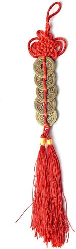 Coopay 240 Pieces Chinese Fortune Coins Feng Shui I-Ching Coins Chinese Good Luck Coins Ancient Chinese Dynasty Time Coin with Red Lucky Pouch (1 Inch) in Saudi Arabia