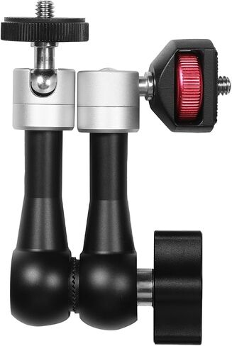 GVM Adjustable Magic Arm Camera Mount&Super Clamp Kit, 7"Friction Articulating Arm with Both 1/4"Screws, Camera Clamp with 1/4"&3/8" Screw Hole, Compatible with LCD Monitor, Video Light, Camera, Mic in Saudi Arabia
