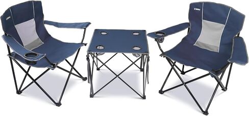 Camping Chairs Set with Table,Folding Lawn Mesh Chairs Portable Camp Table Outdoor Picnic Table and Chair Set for Hiking, Lawn, Travel in Saudi Arabia