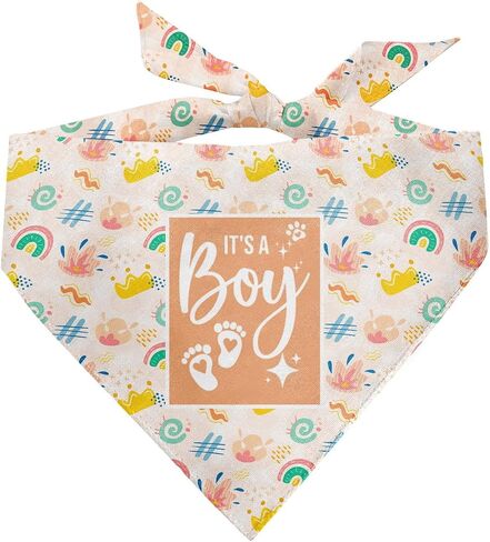 It's A Boy Dog Bandana، Dog Bandana، ملحقات وشاح الكلب الأزرق، وشاح مثلث للكلاب الأليفة، باندانا للكلاب الصغيرة والمتوسطة الكبيرة، باندانا إعلان الطفل، هدية لمحبي الكلاب (B43) in Saudi Arabia