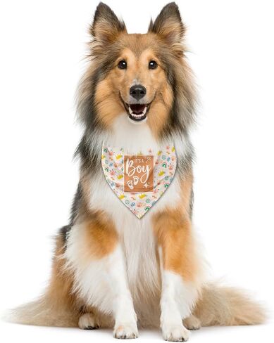 It's A Boy Dog Bandana، Dog Bandana، ملحقات وشاح الكلب الأزرق، وشاح مثلث للكلاب الأليفة، باندانا للكلاب الصغيرة والمتوسطة الكبيرة، باندانا إعلان الطفل، هدية لمحبي الكلاب (B43) in Saudi Arabia