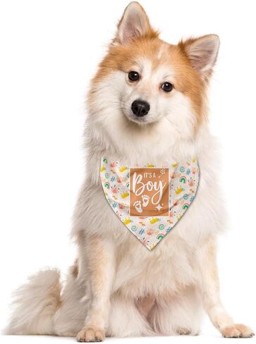 It's A Boy Dog Bandana، Dog Bandana، ملحقات وشاح الكلب الأزرق، وشاح مثلث للكلاب الأليفة، باندانا للكلاب الصغيرة والمتوسطة الكبيرة، باندانا إعلان الطفل، هدية لمحبي الكلاب (B43) in Saudi Arabia