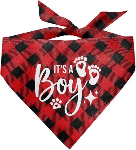 It's A Boy Dog Bandana، Dog Bandana، ملحقات وشاح الكلب الأزرق، وشاح مثلث للكلاب الأليفة، باندانا للكلاب الصغيرة والمتوسطة الكبيرة، باندانا إعلان الطفل، هدية لمحبي الكلاب (B43) in Saudi Arabia