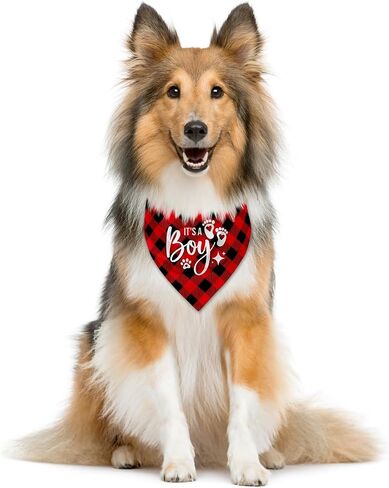 It's A Boy Dog Bandana، Dog Bandana، ملحقات وشاح الكلب الأزرق، وشاح مثلث للكلاب الأليفة، باندانا للكلاب الصغيرة والمتوسطة الكبيرة، باندانا إعلان الطفل، هدية لمحبي الكلاب (B43) in Saudi Arabia