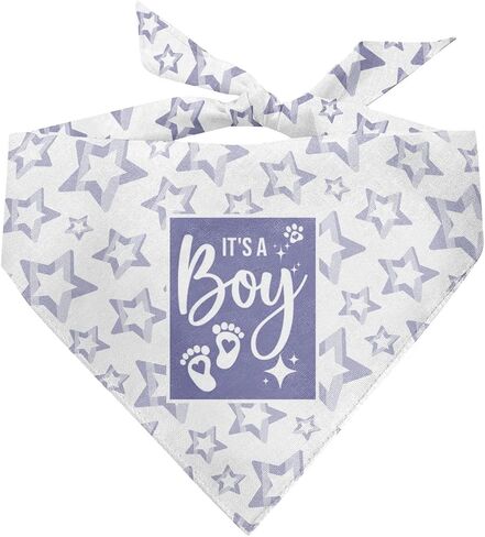 It's A Boy Dog Bandana، Dog Bandana، ملحقات وشاح الكلب الأزرق، وشاح مثلث للكلاب الأليفة، باندانا للكلاب الصغيرة والمتوسطة الكبيرة، باندانا إعلان الطفل، هدية لمحبي الكلاب (B43) in Saudi Arabia