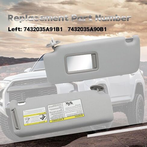Sun Visor 7432035A91B1 Left Driver or Right Passenger Compatible with 4Runner 2010-2023 7432035A90B1 7431035B01B1 7431035B00B1 (Left) in Saudi Arabia