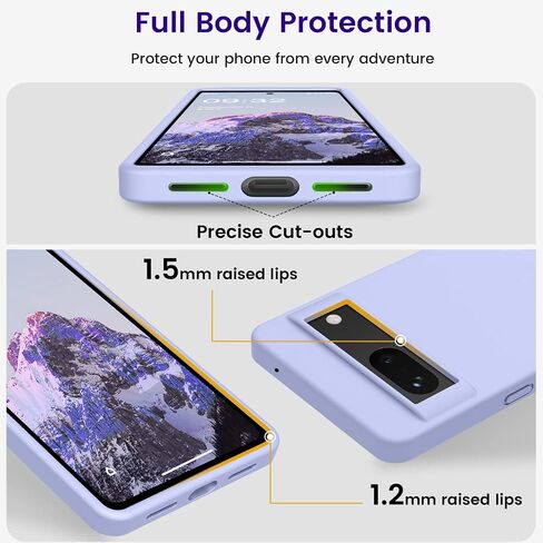 OTOFLY Designed for Pixel 7 Case, Silicone Shockproof Slim Thin Phone Case for Google Pixel 7 6.3 inch (Apricot) in Saudi Arabia