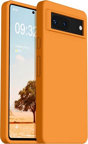 OTOFLY Designed for Pixel 7 Case, Silicone Shockproof Slim Thin Phone Case for Google Pixel 7 6.3 inch (Apricot) in Saudi Arabia