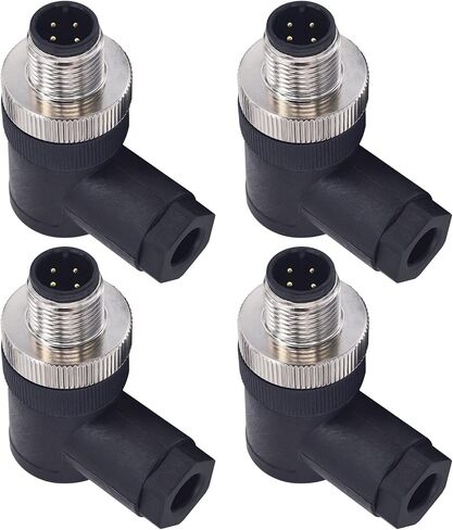 M12 4 Pin Male & Female Socket Panel Aviation Wire Connector,12mm Industrial Circular Connector,Outdoor Waterproof IP67,4 Sets in Saudi Arabia