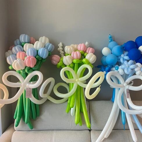 100PCS 260 Balloons, Premium White Magic Long Balloons for Tying Balloon Arch, Garland, Animals Modeling Suitable for Any Theme Party in Saudi Arabia