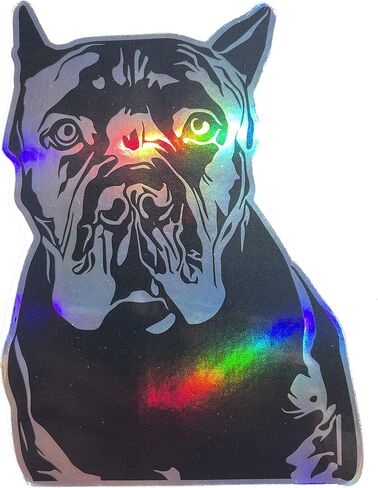 WickedGoodz Cane Corso Holographic Vinyl Decal - Dog Breed Sticker - for Tumblers, Laptops, Car Windows in Saudi Arabia