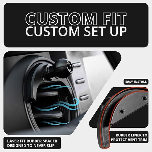 Tackform Vent Phone Mount Compatible with 2016-2023 Toyota Tacoma and 2014-2021 Toyota Tundra | CNC Aluminum | Zero Slip, Anti-Scratch | Universal Holder Compatible with iPhone, Android, Smartphones | in Saudi Arabia