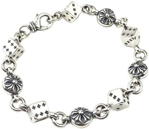 Exquisite 925 Silver Cross Pendant Bracelet: Timeless Elegance for Her & Him | Chrome Finish | Thoughtful Gift for Women and Men in Saudi Arabia