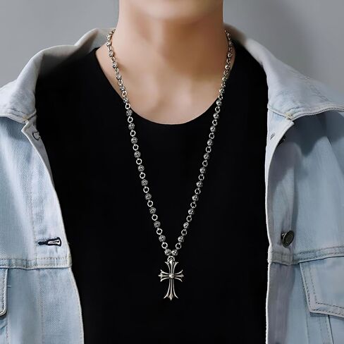 Exquisite 925 Silver Cross Pendant Bracelet: Timeless Elegance for Her & Him | Chrome Finish | Thoughtful Gift for Women and Men in Saudi Arabia