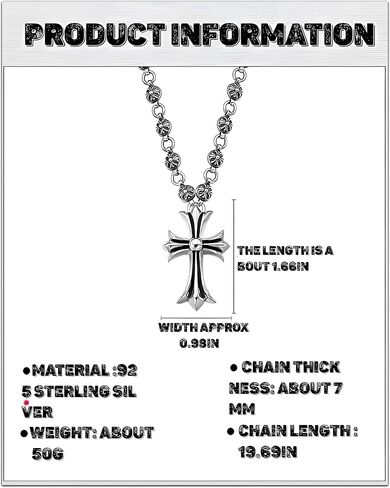 Exquisite 925 Silver Cross Pendant Bracelet: Timeless Elegance for Her & Him | Chrome Finish | Thoughtful Gift for Women and Men in Saudi Arabia