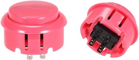 uxcell 30mm Mounting Hole Momentary Game Push Button Switch for Arcade Video Games White 6pcs in Saudi Arabia