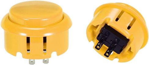uxcell 30mm Mounting Hole Momentary Game Push Button Switch for Arcade Video Games White 6pcs in Saudi Arabia
