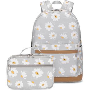 School Backpack for Girls Backpack with Lunch Box Lightweight Water Resistant Bookbags Set