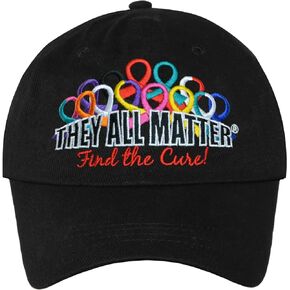 Fight Like a Girl They All Matter Find The Cure Embroidered Cap with Cancer Awareness Ribbons