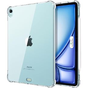 TiMOVO Case for iPad Air 11 Inch M2 2024, iPad Air 6th/5th/4th Generation Case (2024/2022/2020), Slim TPU Clear Transparent Back Protective Cover, Support Apple Pencil Pro/2nd/USB-C - Clear