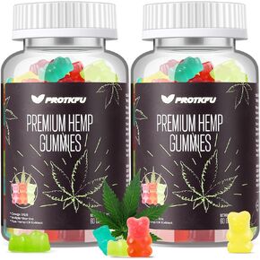 Premium Hemp Gummies - 120 Counts Fruity Gummy Bear with Hemp Oil High Potency for Deep and Healthy Bеdtime - Omega 3 Supplement with Hemp Oil in Kuwait