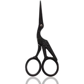 4.5 Inch Vintage Embroidery Scissors Stork Scissors Small Sewing Craft Scissors for Embroidery, Sewing, Threading, Needlework & Daily Use