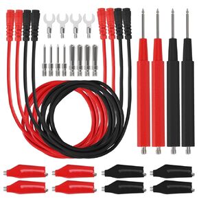 DIANN 2 Sets 16 in 1 Multimeter Test Leads Kit Digital Probes & Leads Set with Replaceable Testing Pen Test Hook Alligator Clips Banana Plug Measurement Tools for Electrical Power Experiments