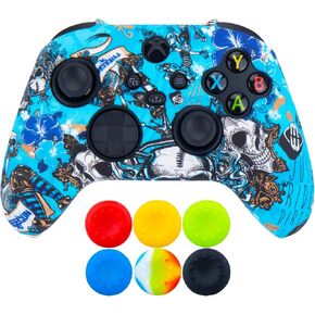 9CDeer قطعة واحدة من غطاء حماية سميك من السيليكون مطبوع عليه نقل + 6 مقابض إبهام لوحدة تحكم Xbox Series X/S الساحرة in Kuwait