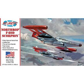 Northrop F-89D Scorpion 1/77 Plastic Model Kit Atlantis Made in The USA